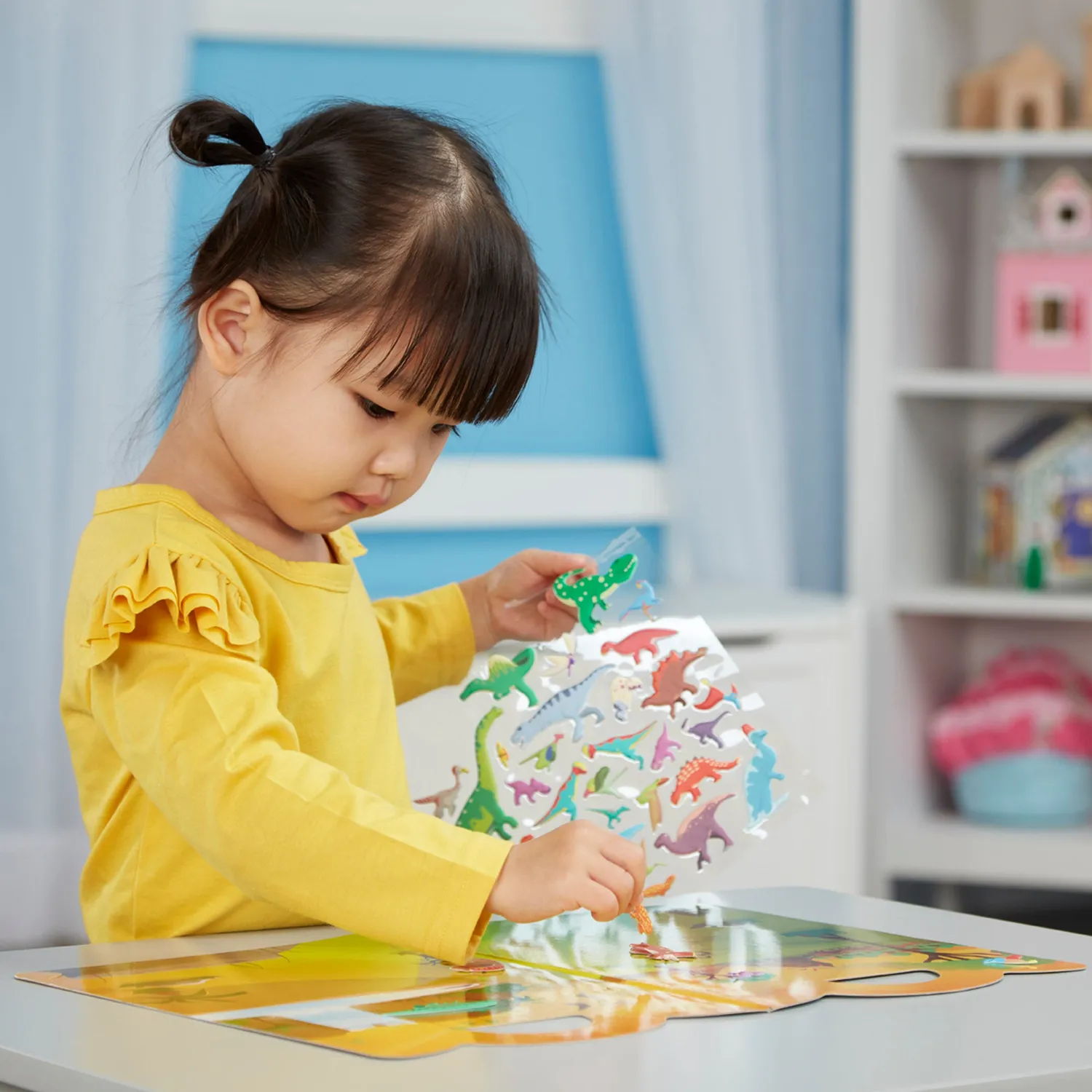Melissa & Doug Puffy Sticker Dinosaurier 36 Sticker mit Tafel