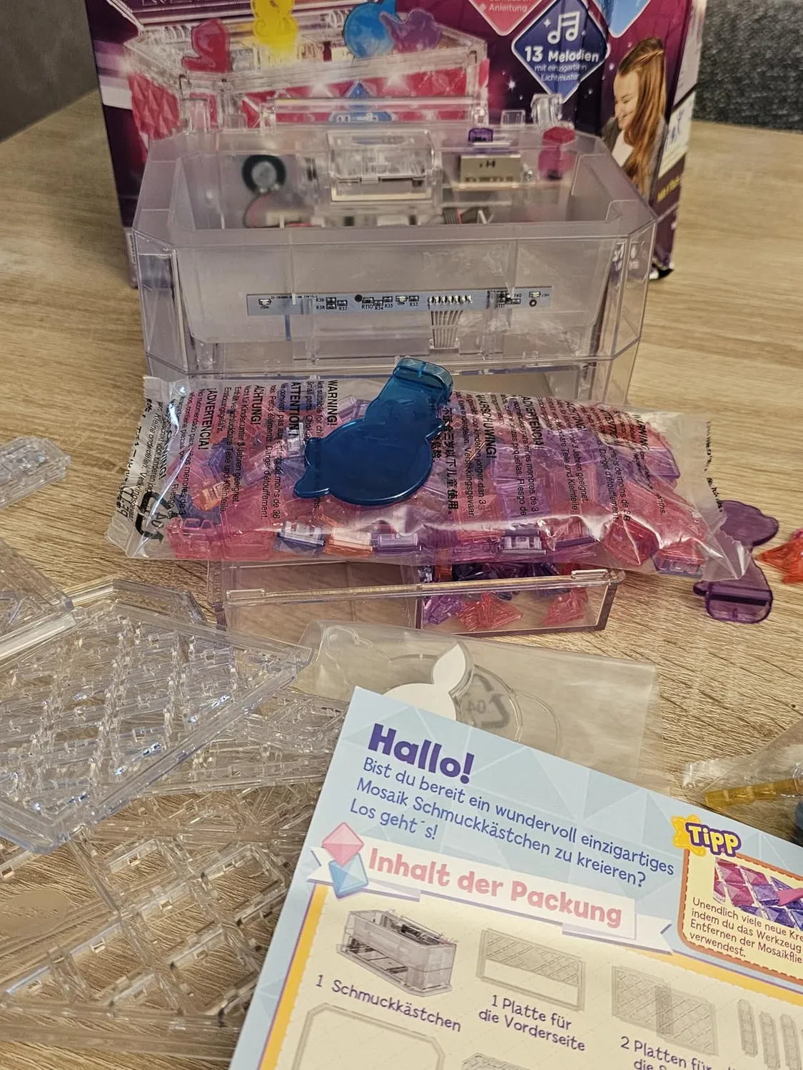 VTech Mosaic Magic Lights Schmuckkästchen 210 Steine Musik
