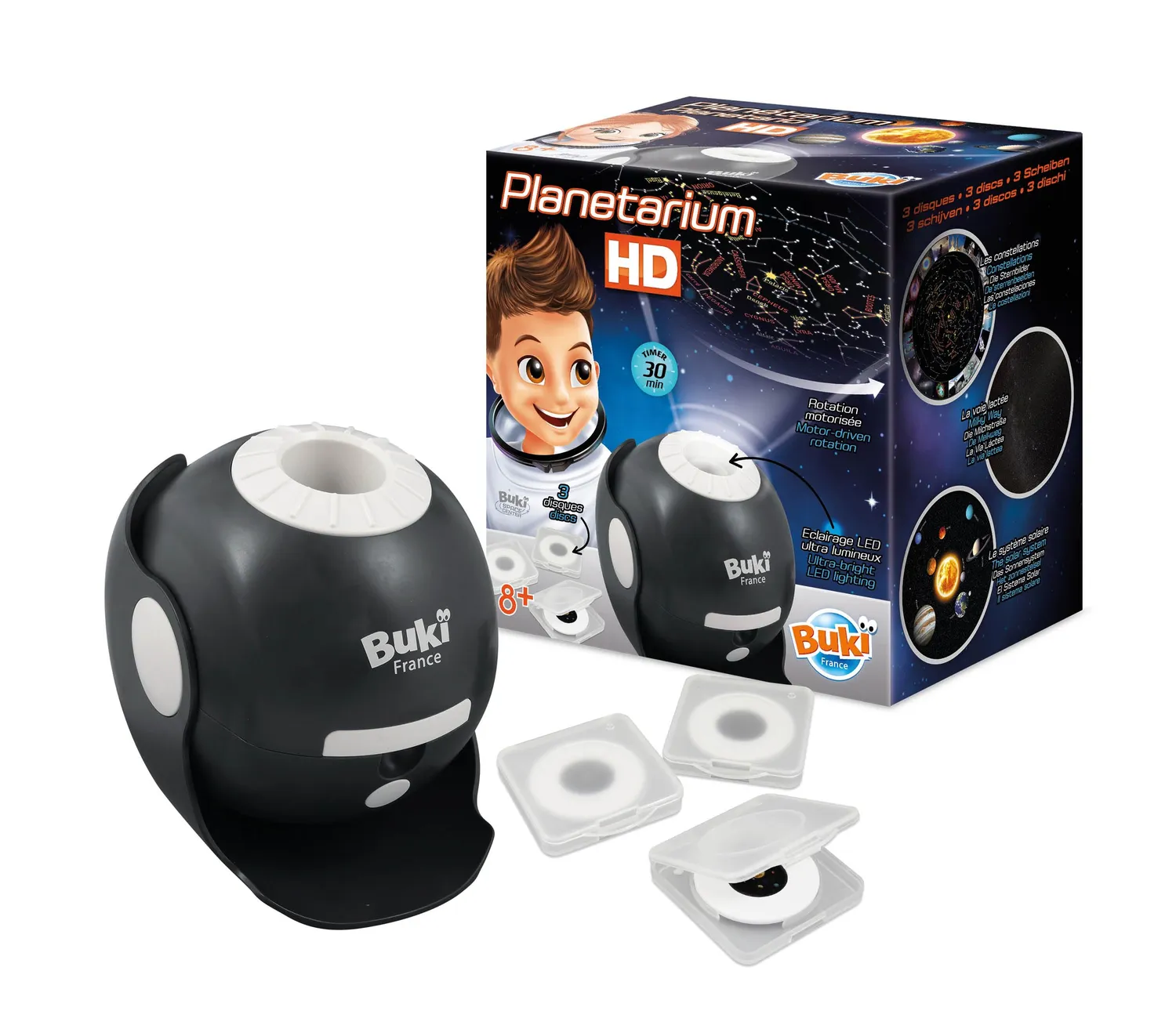 Buki 8002 HD-Planetarium Projektor 3 Scheiben LED
