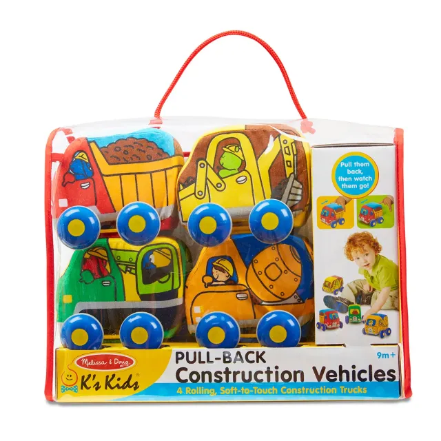 Melissa & Doug K's Kids Baufahrzeuge Rückzug 4-teilig Stoff