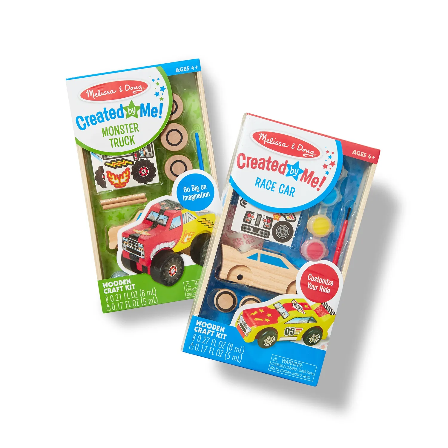 Melissa & Doug Created By Me Vehicles Bastelset 2er Rennauto Truck