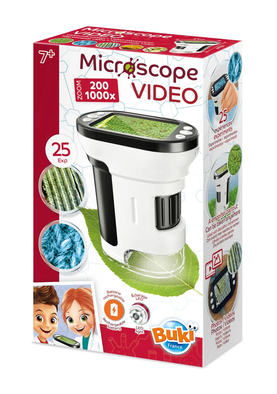 Buki MR350 Videomikroskop Kinder 200x-1000x mit Display
