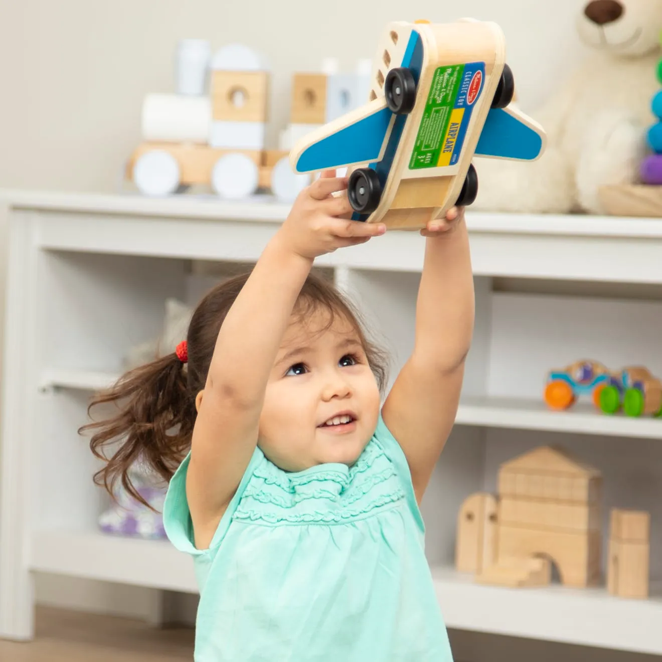 Melissa & Doug Wooden Airplane Holzflugzeug mit Figuren