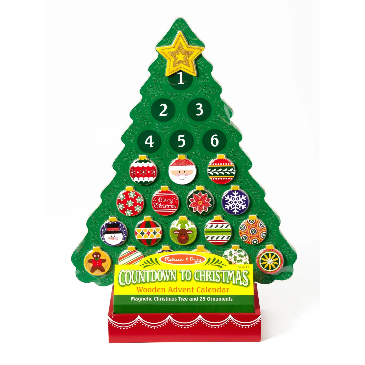 Melissa & Doug Countdown to Christmas Adventskalender Holz magnetisch