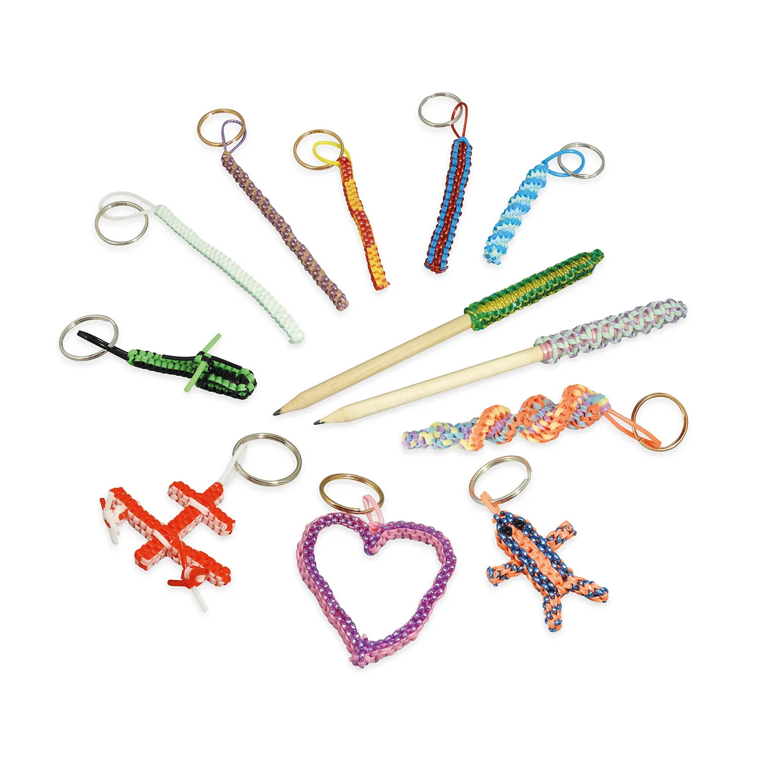 Buki France FK002 Scoubidous Set 55 Bänder Glitzer