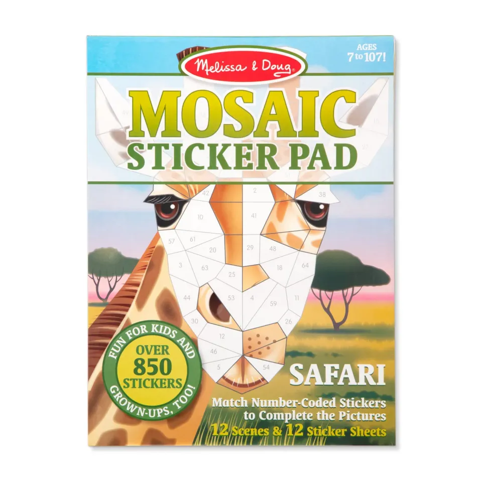 Melissa & Doug Mosaik Stickerheft Safari 850 Sticker ab 6 Jahren