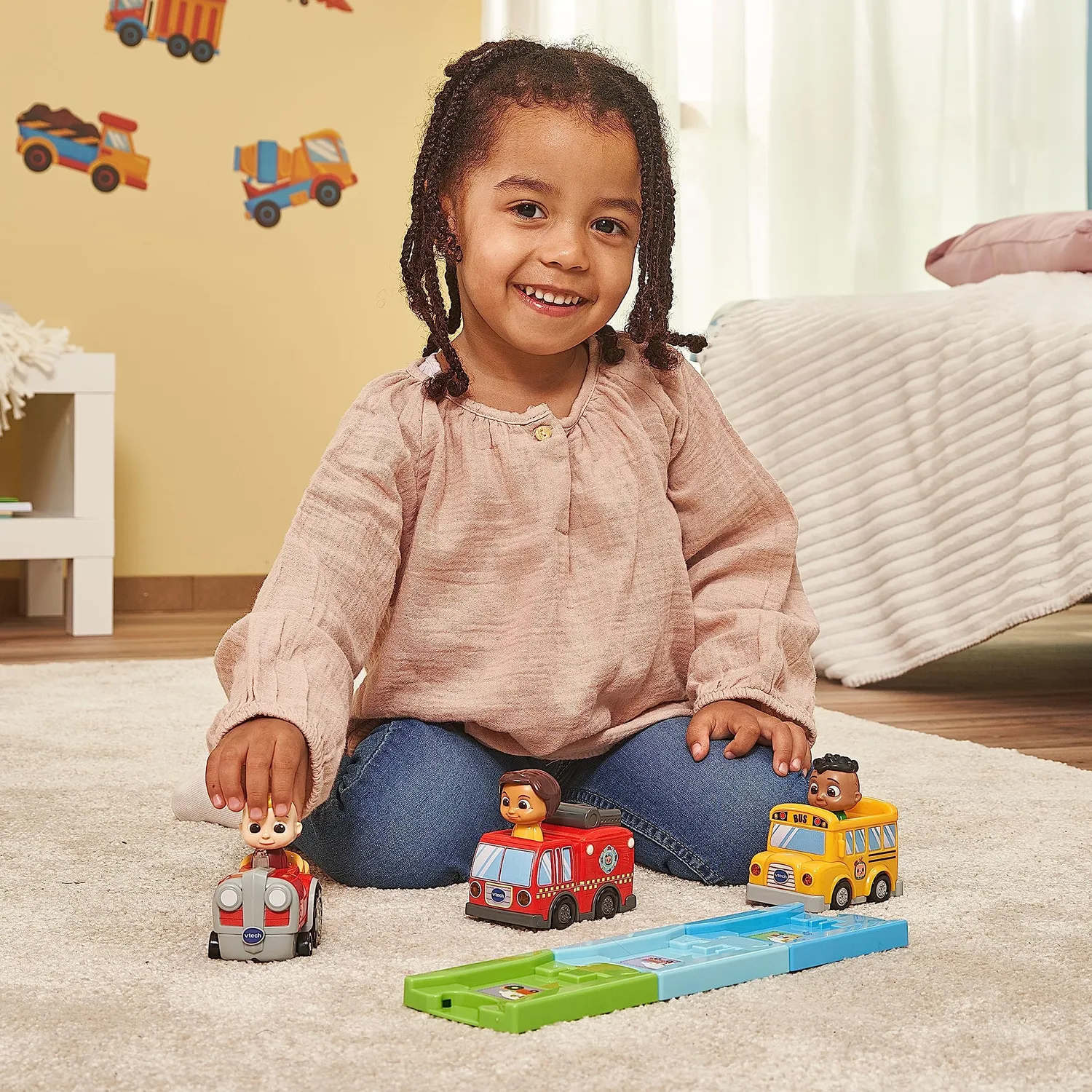 VTech Tut Tut Baby Flitzer CoComelon JJs Traktor Spielzeugauto Schiene