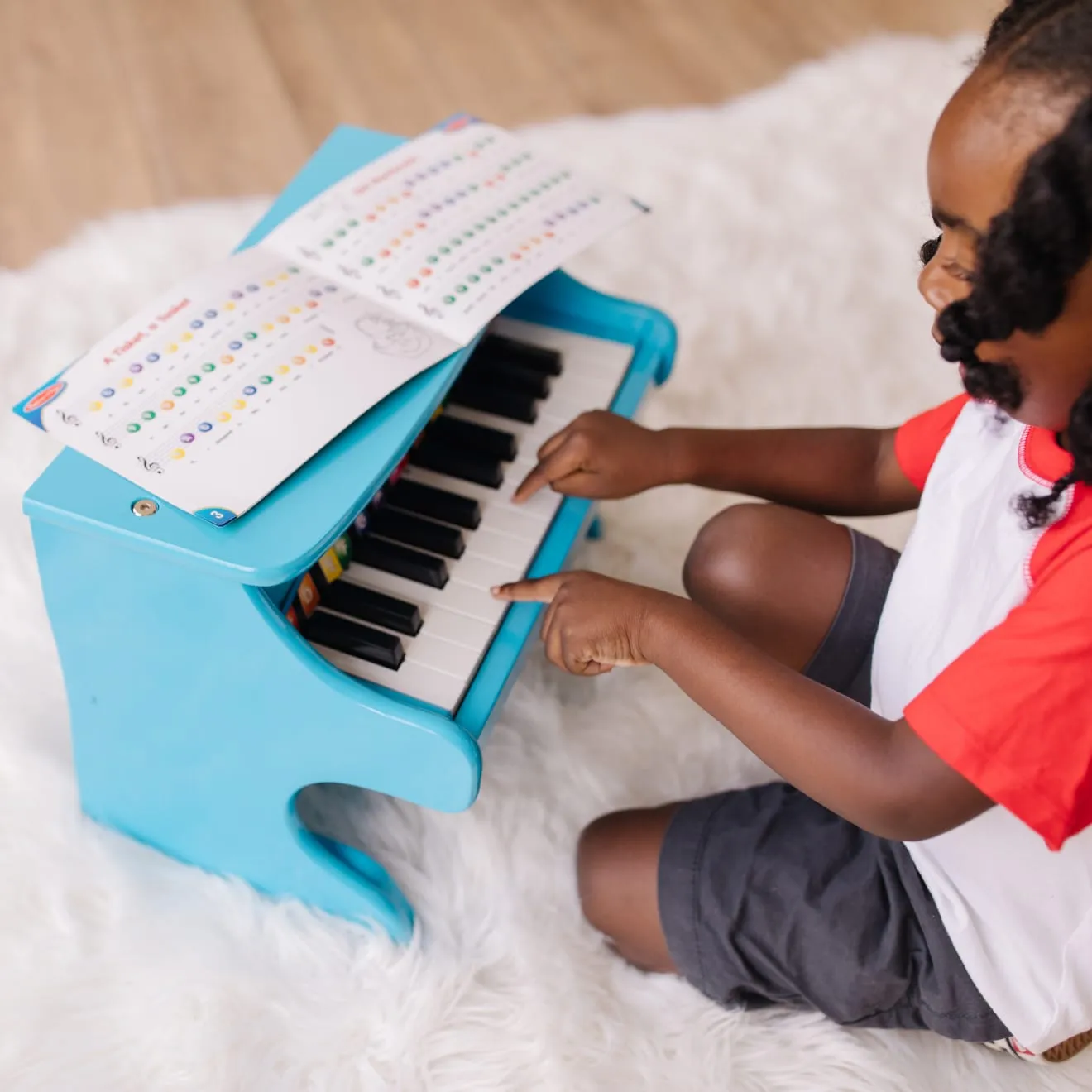 Melissa & Doug Blue Piano Kinderklavier Holz 25 Tasten blau