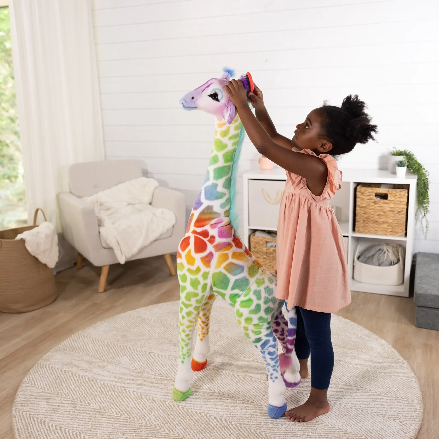 Melissa & Doug Rainbow Giraffe Plüsch 120 cm