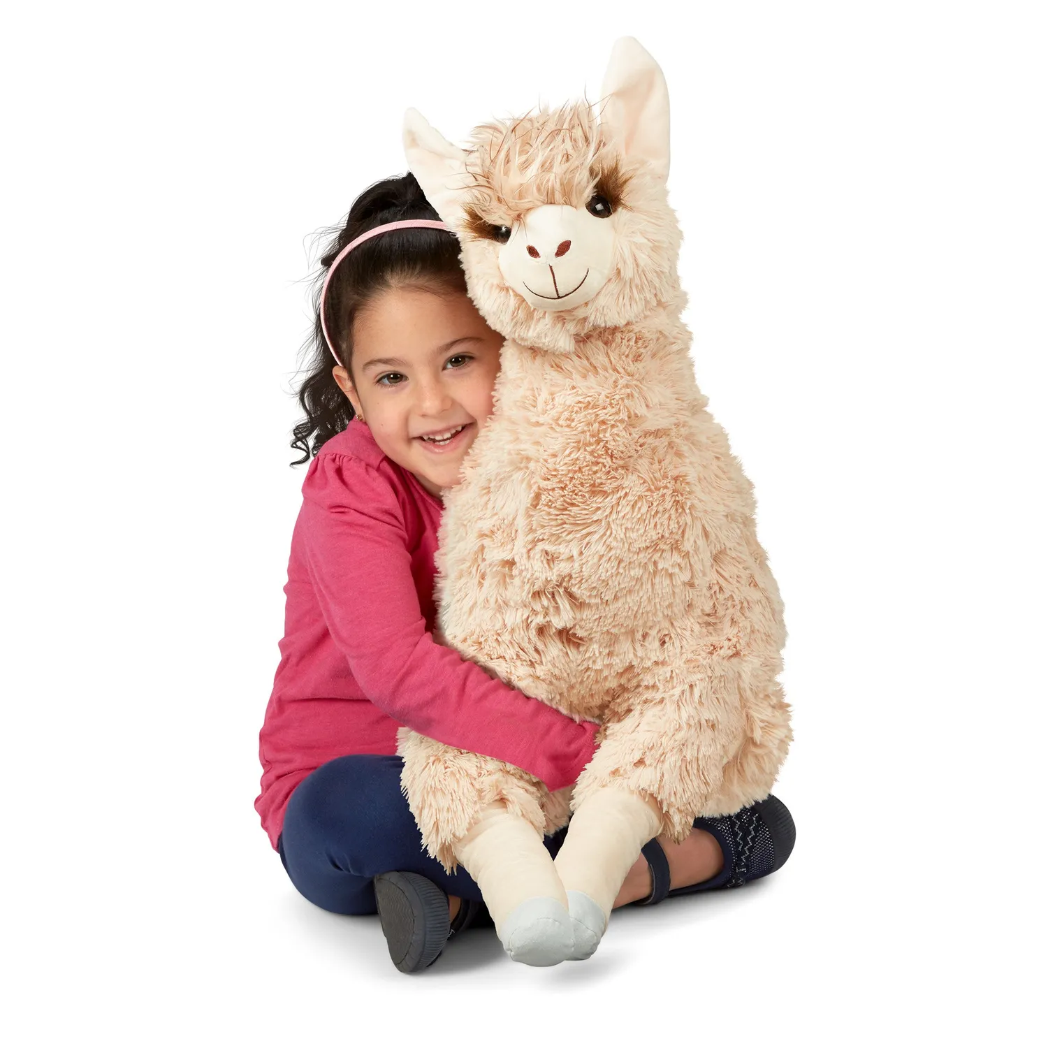 Melissa & Doug Lama Kuscheltier Jumbo 107 cm beige