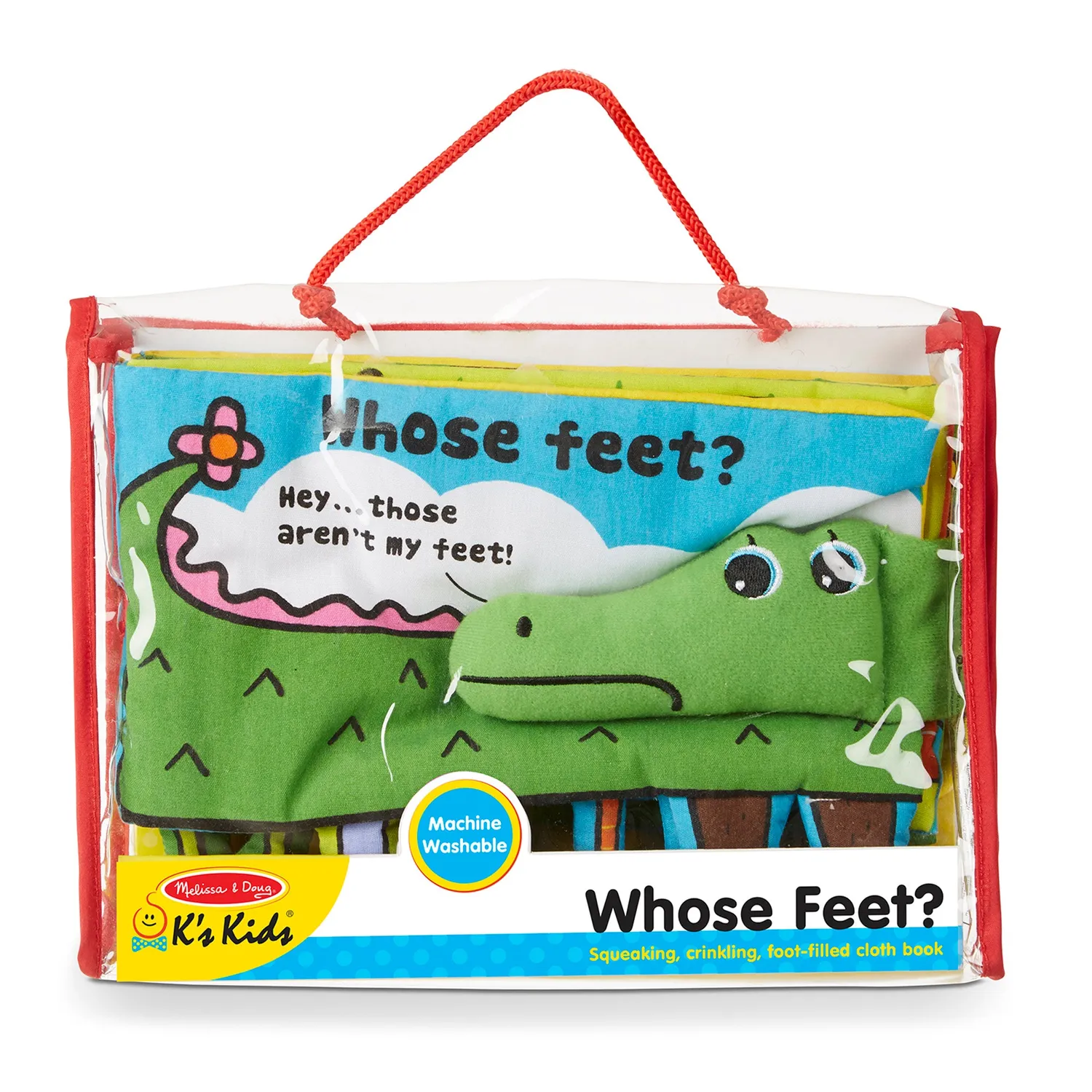 Melissa & Doug Whose Feet Stoffbuch für Babys waschbar