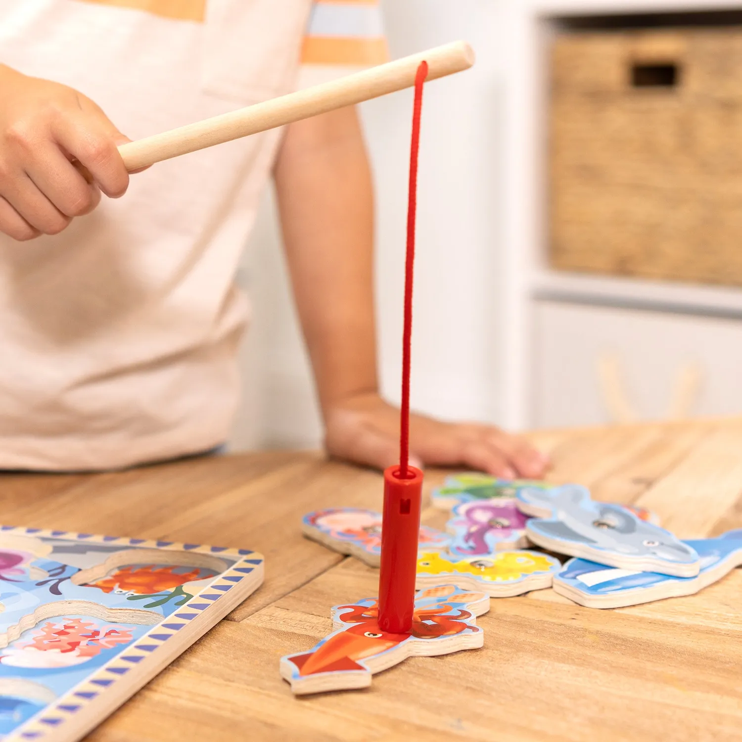 Melissa & Doug Fishing Angelspiel Magnetpuzzle Holz 10-teilig