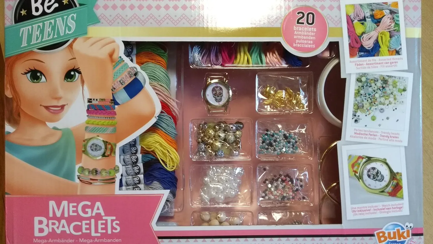 Buki Be Teens BE003 Mega Armbänder Bastelset 20 Stück ab 8 Jahre