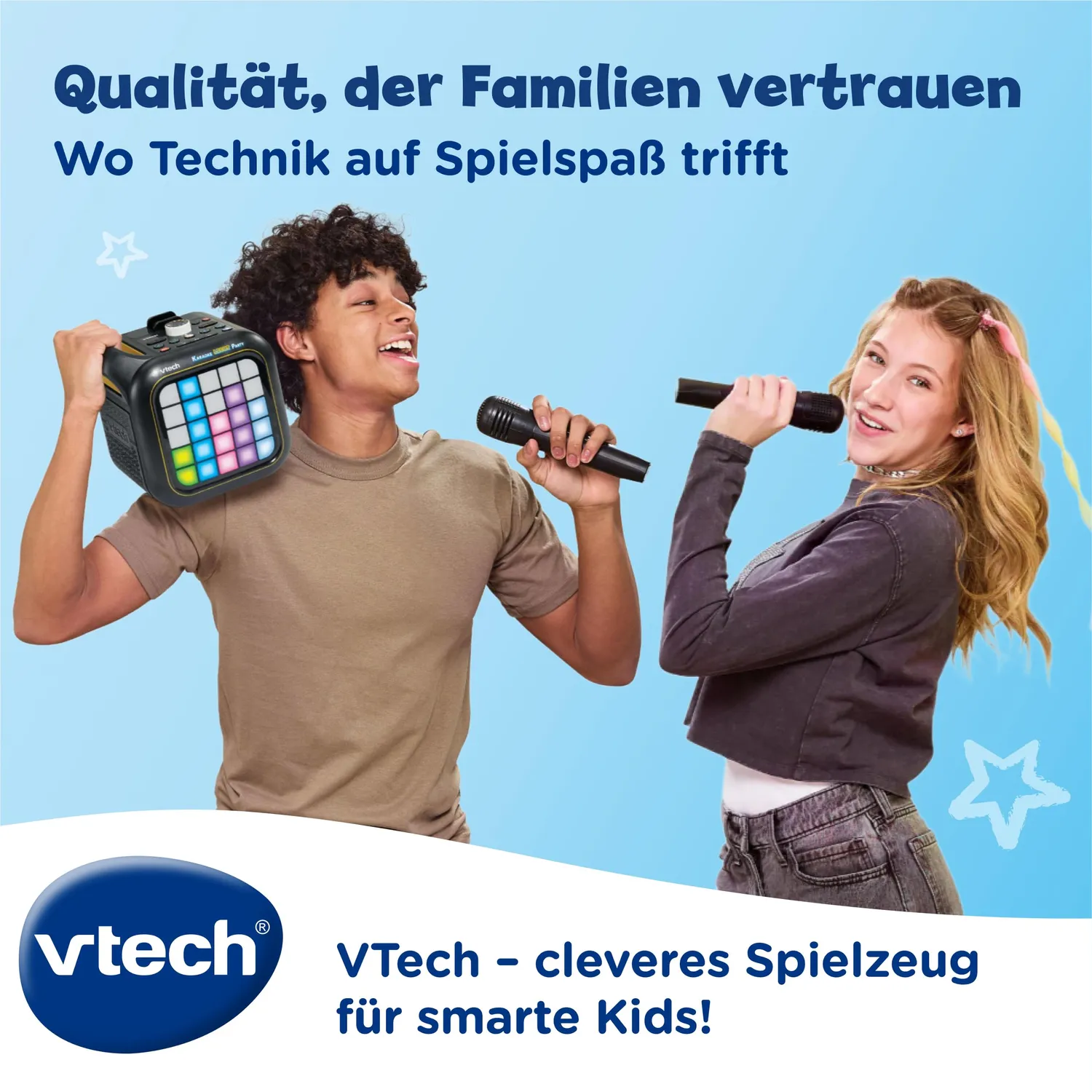VTech Karaoke Light Party Bluetooth 2 Mikrofone Kinder