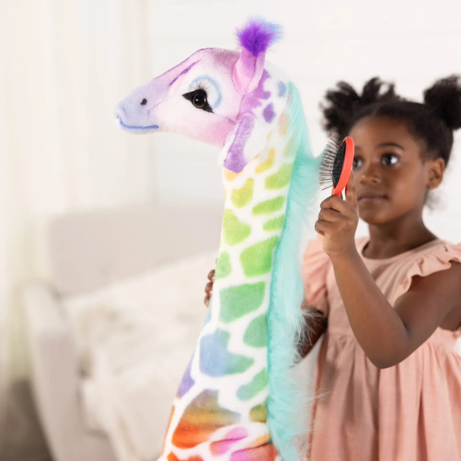 Melissa & Doug Rainbow Giraffe Plüsch 120 cm