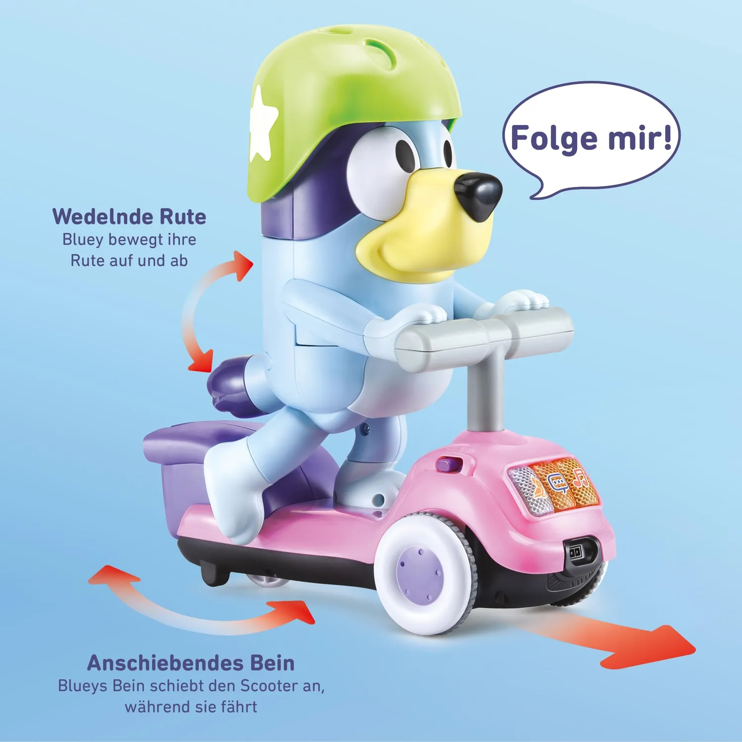 VTech Bluey Scooterabenteuer Spielzeug Deutsch ab 3 Jahren
