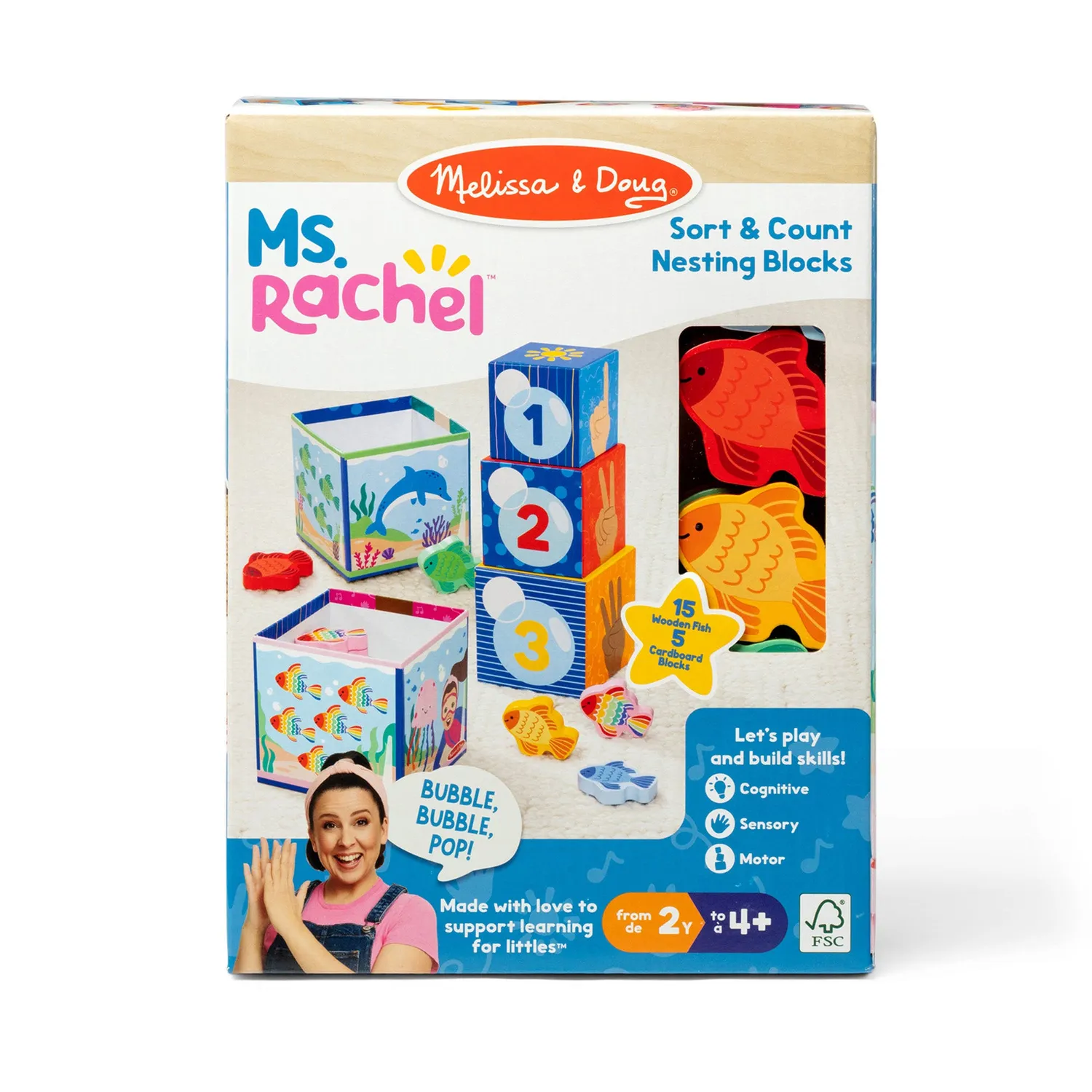 Melissa & Doug Ms. Rachel Stapelwürfel Zählspiel ab 2J