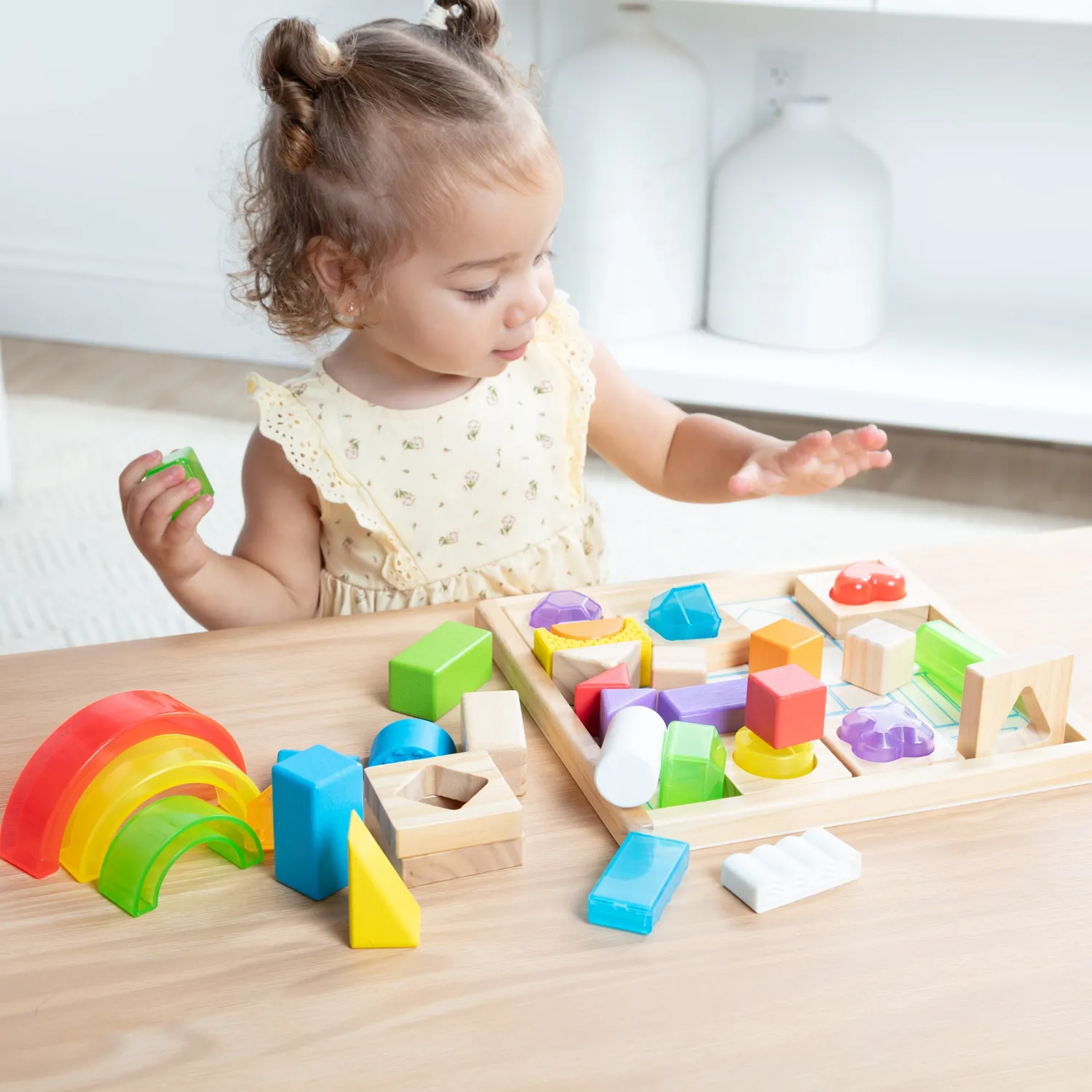 Melissa & Doug Sensory Matching Blocks Bauklötze Holz
