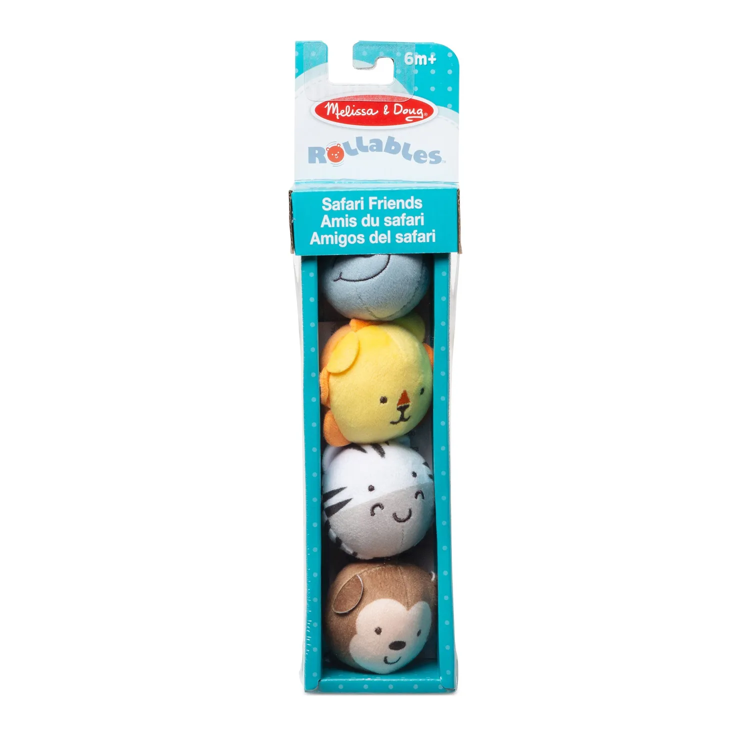 Melissa & Doug Rollables Safari Friends Rolltiere 4er Set für Babys