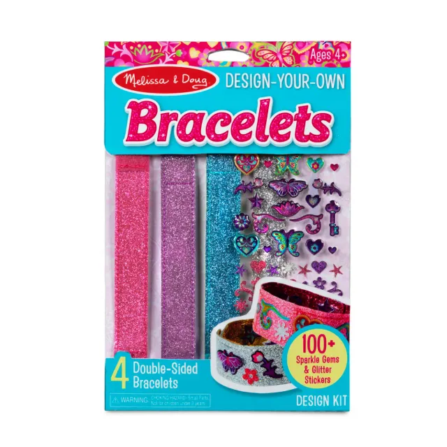 Melissa & Doug Design-Your-Own Armbänder Bastelset Glitzer