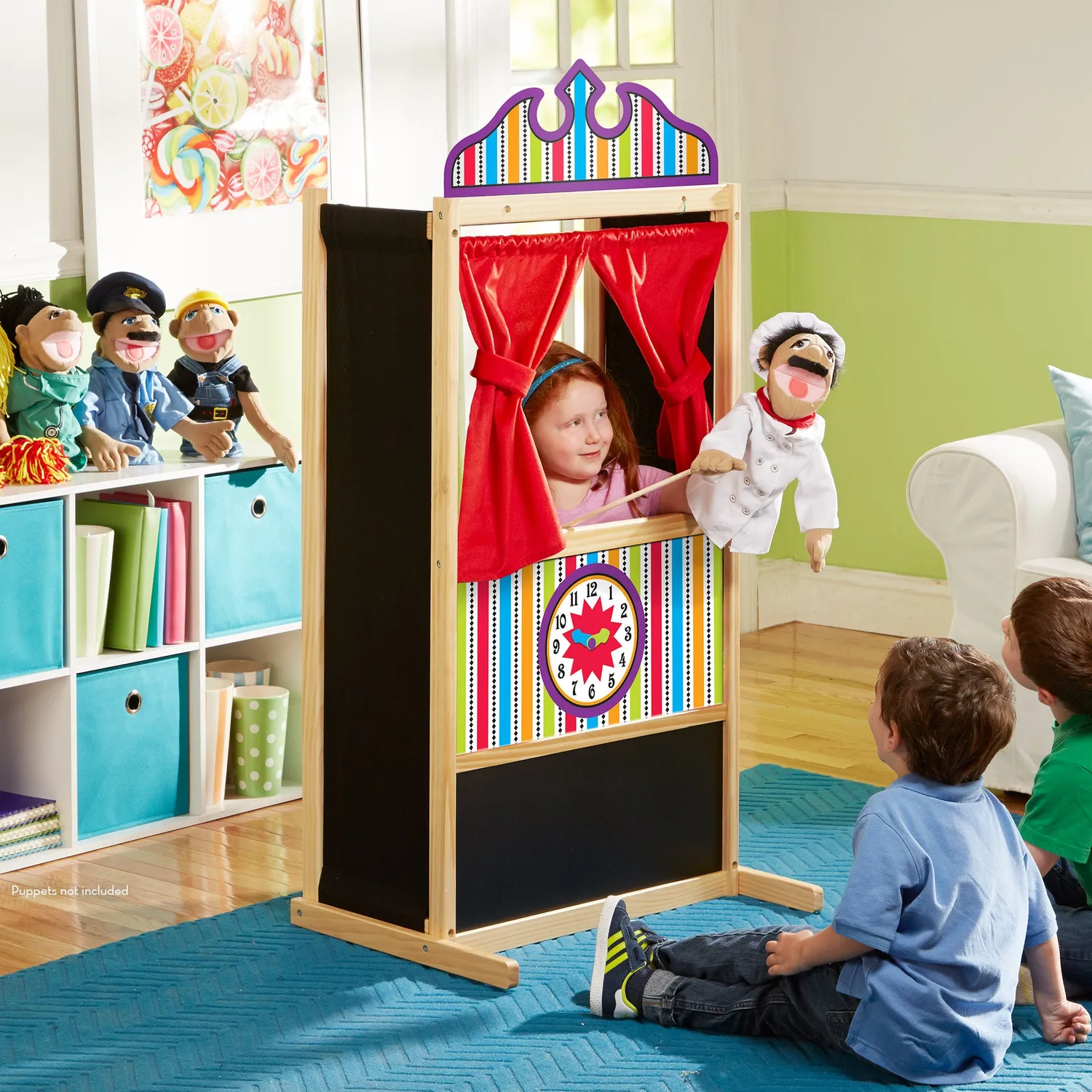 Melissa & Doug Wooden Deluxe Puppet Theater Holz