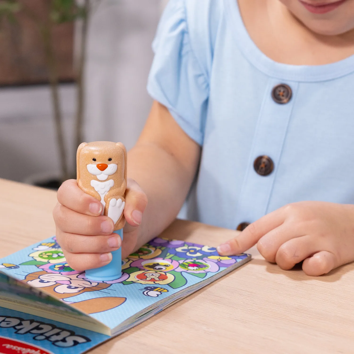 Melissa & Doug Sticker WOW Bunny Stickerheft mit Stamper