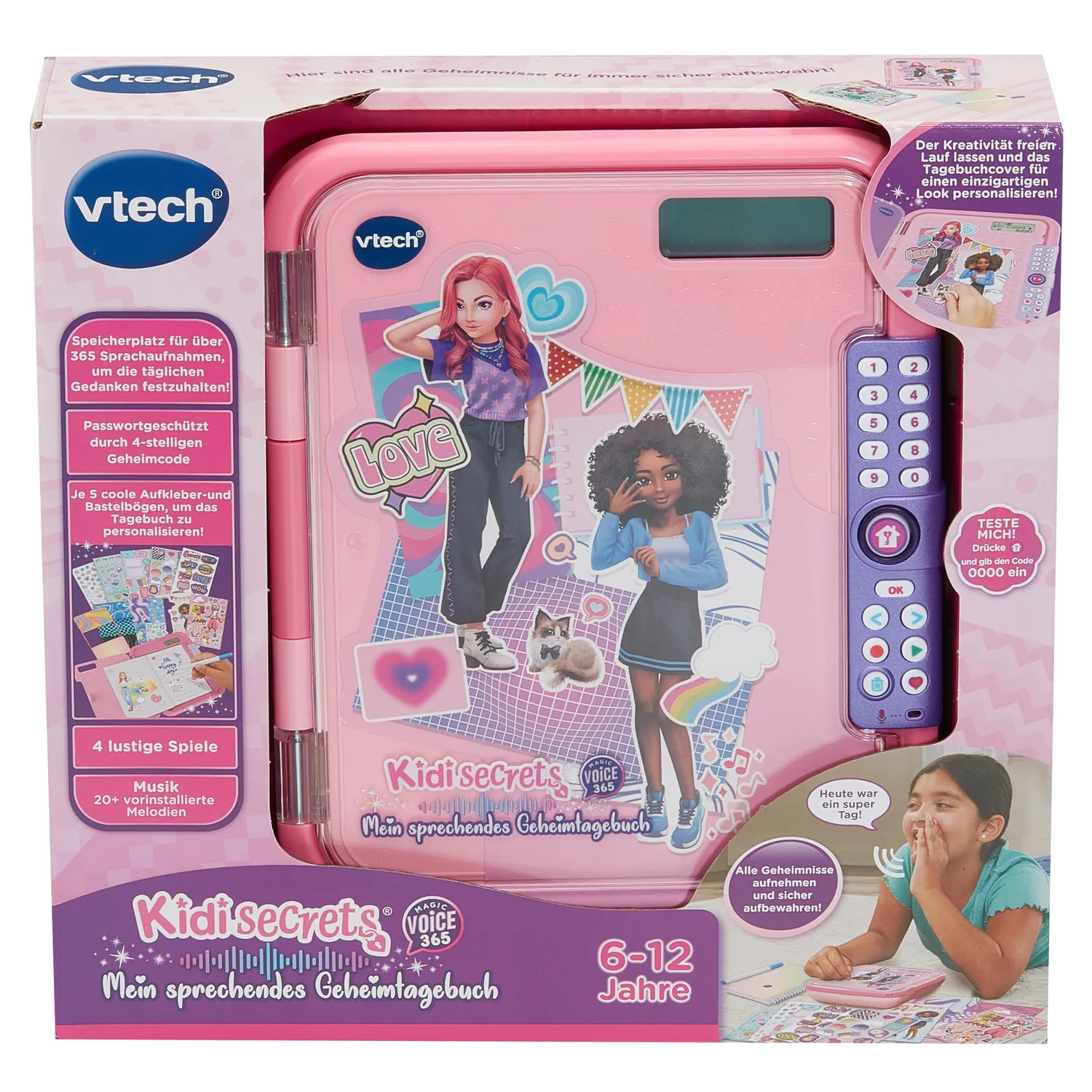 VTech KidiSecrets Magic Voice 365 Tagebuch mit Code