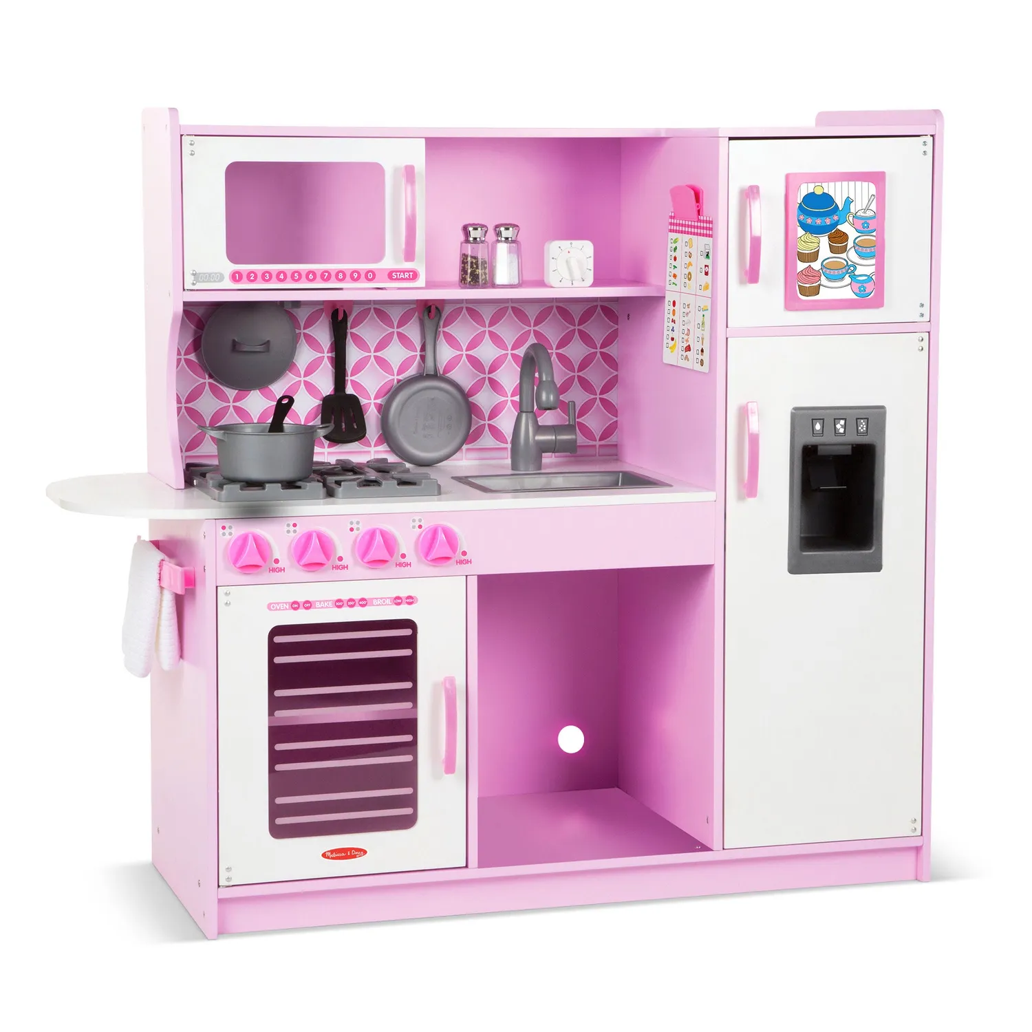 Melissa & Doug Chef's Kitchen Spielküche Holz rosa groß