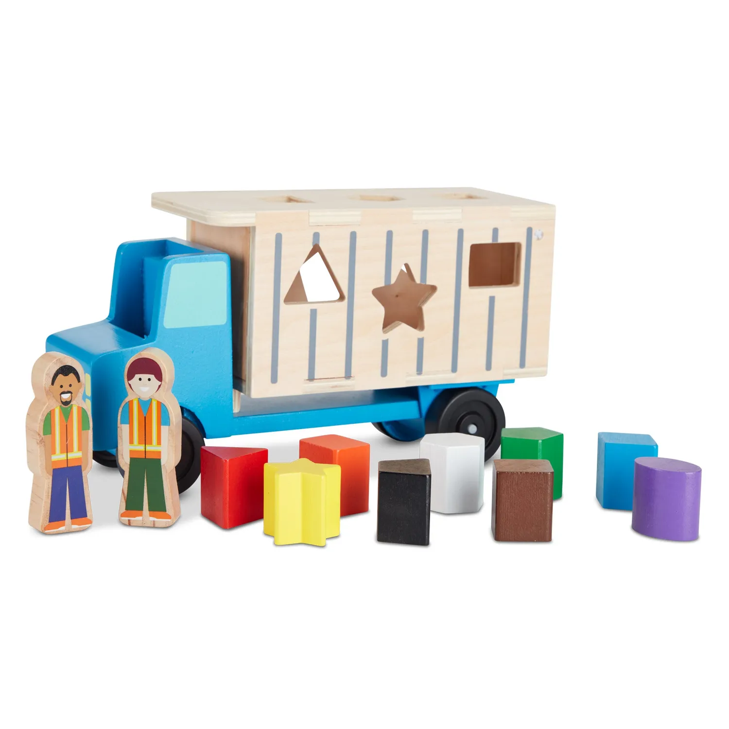 Melissa & Doug Shape-Sorting Dump Truck Kipplaster Holz