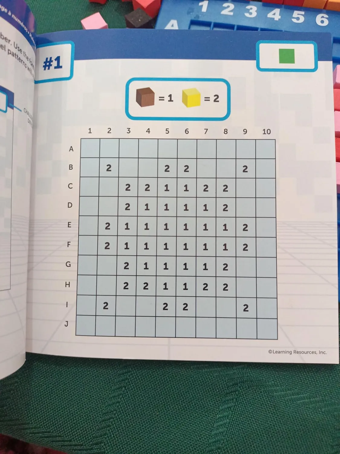 Learning Resources Pixel Art Mint Logikspiel 400 Würfel