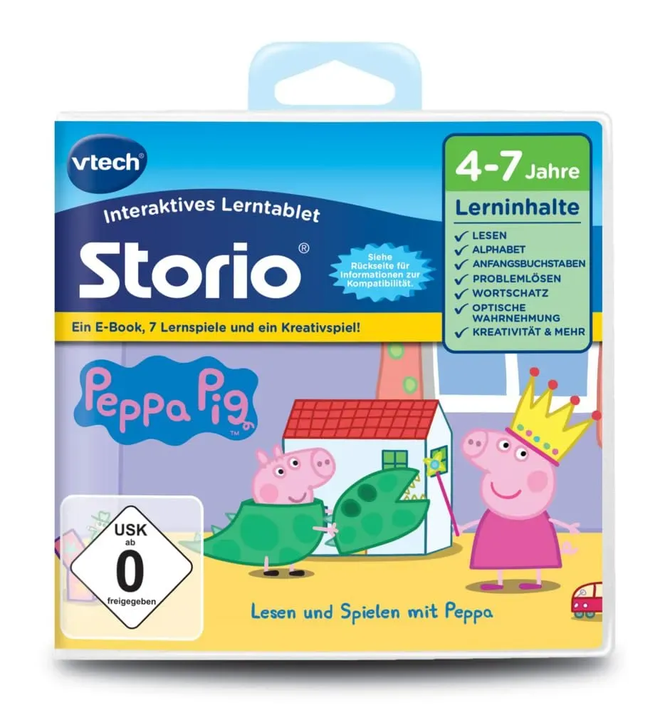 VTech Storio 2 Peppa Pig Lernspiel Kartusche Lesen Zählen