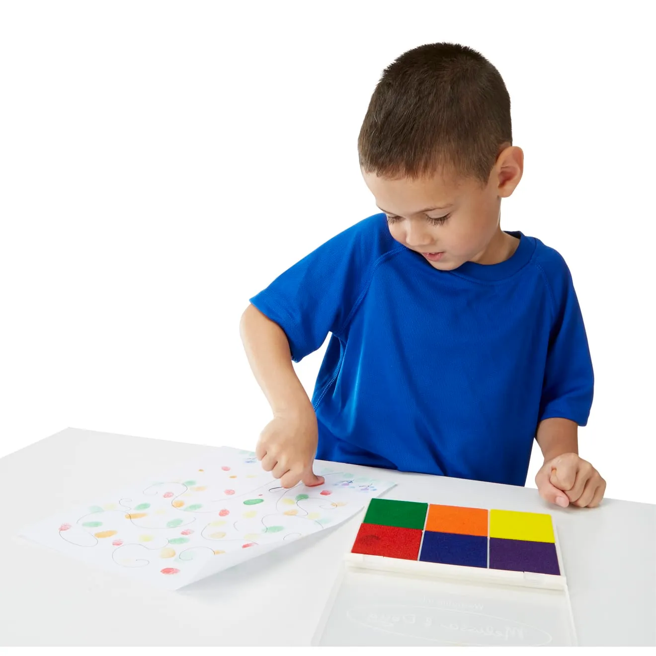 Melissa & Doug Rainbow Stempelkissen 6-farbig waschbar