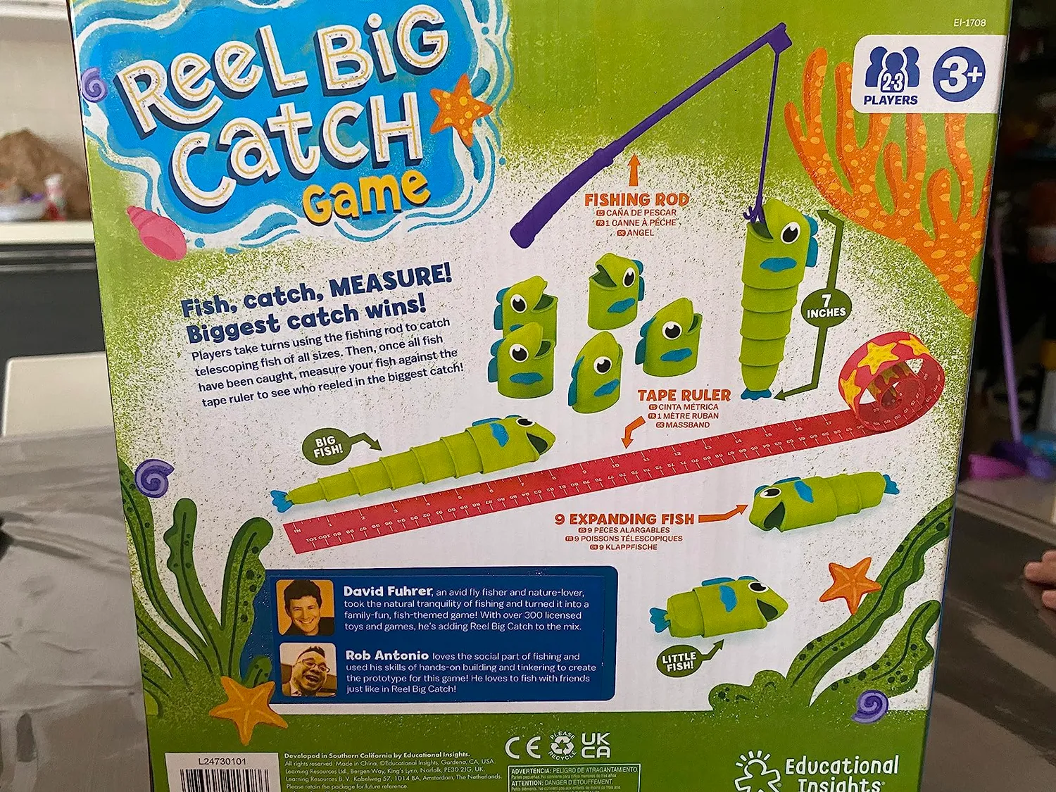 Learning Resources Angelspiel Mathe Fische Messen 2-3 Spieler ab 3