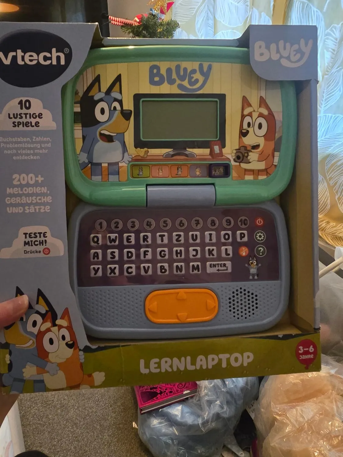 VTech Bluey Lernlaptop QWERTZ Kinderlaptop mit Musik 3-6 Jahre
