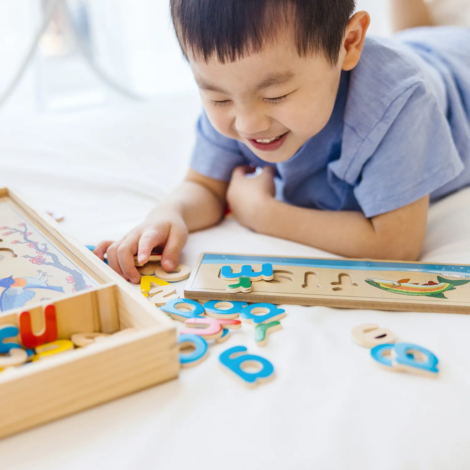 Melissa & Doug See & Spell Lernpuzzle Holz Wörter Englisch