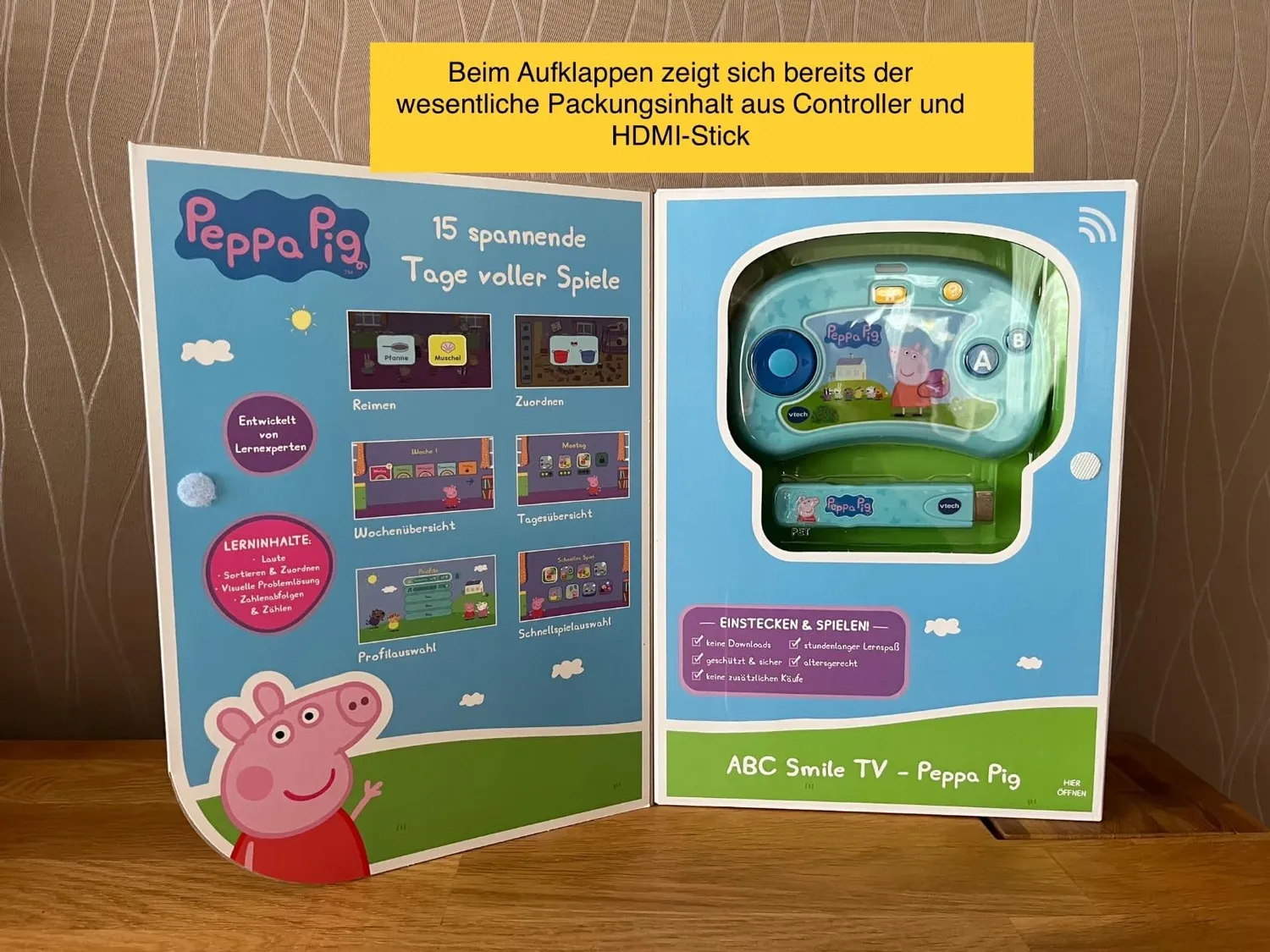VTech ABC Smile TV Peppa Pig Lernkonsole HDMI 3-7 J.