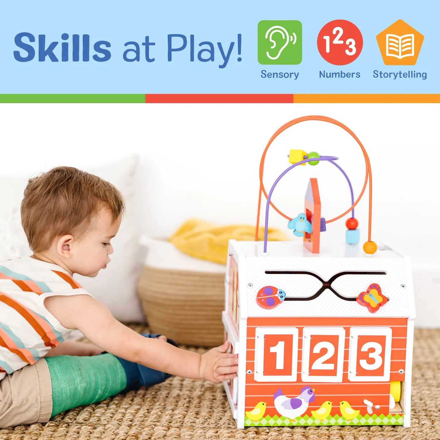 Melissa & Doug First Play Activity Barn Bauernhof Holz