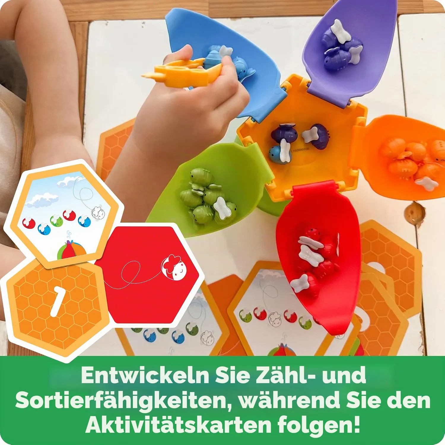 Learning Resources Skill Builders Blühende Balancier-Bienen Sortierset