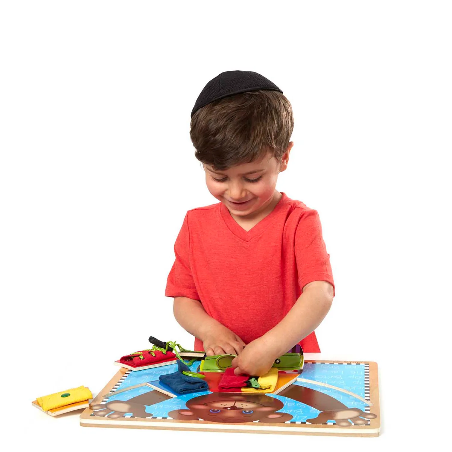 Melissa & Doug Basic Skills Puzzle Bären-Anziehbrett Holz motorisch