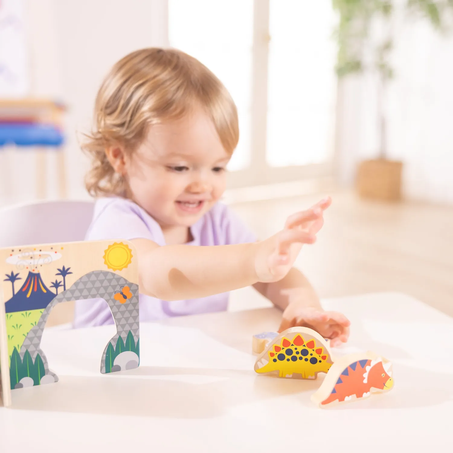 Melissa & Doug Wooden Dinosaurs Spielset Holz 3 Dinos