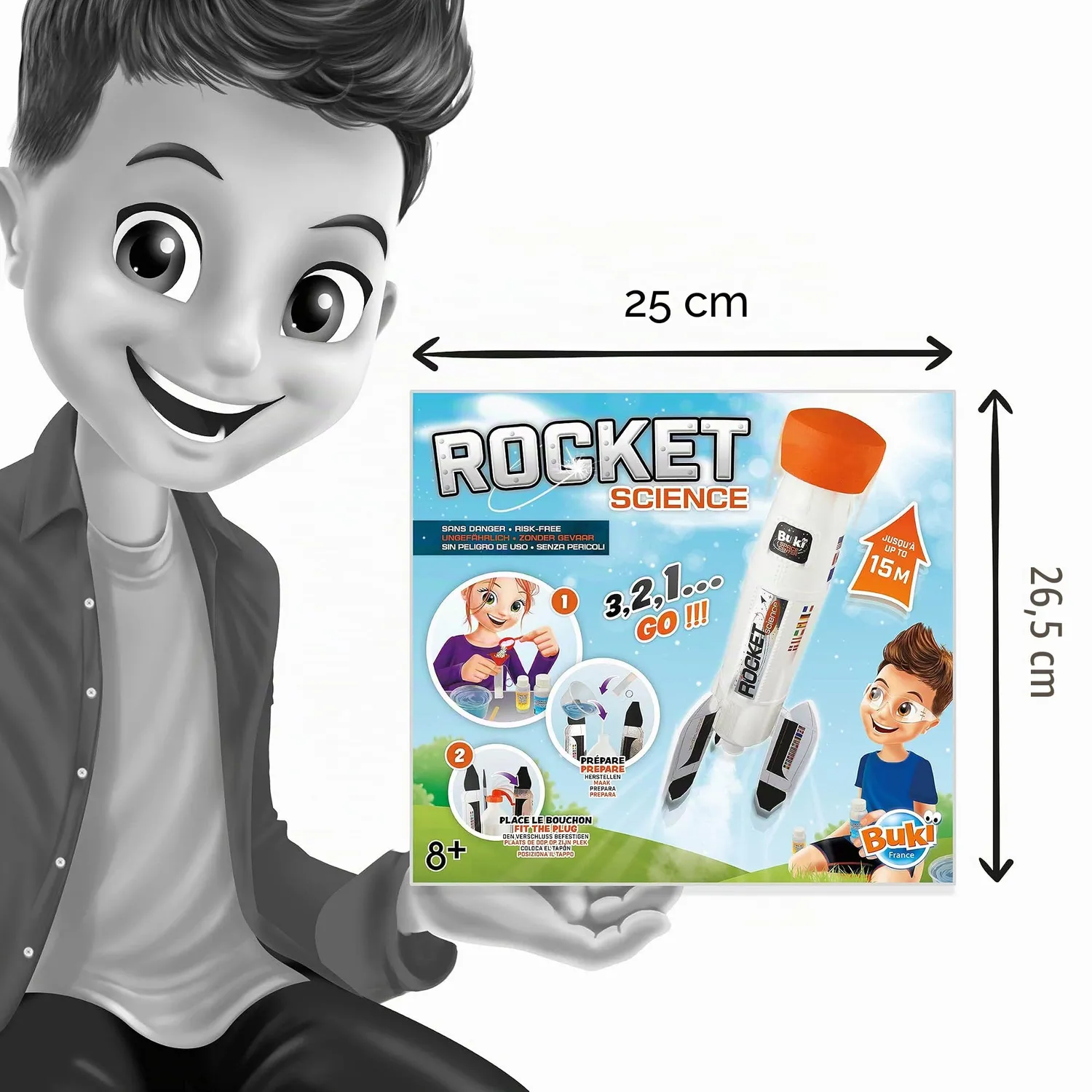 Buki France 2166 Space Rocket Rakete Experiment 15 m ab 8 Jahre