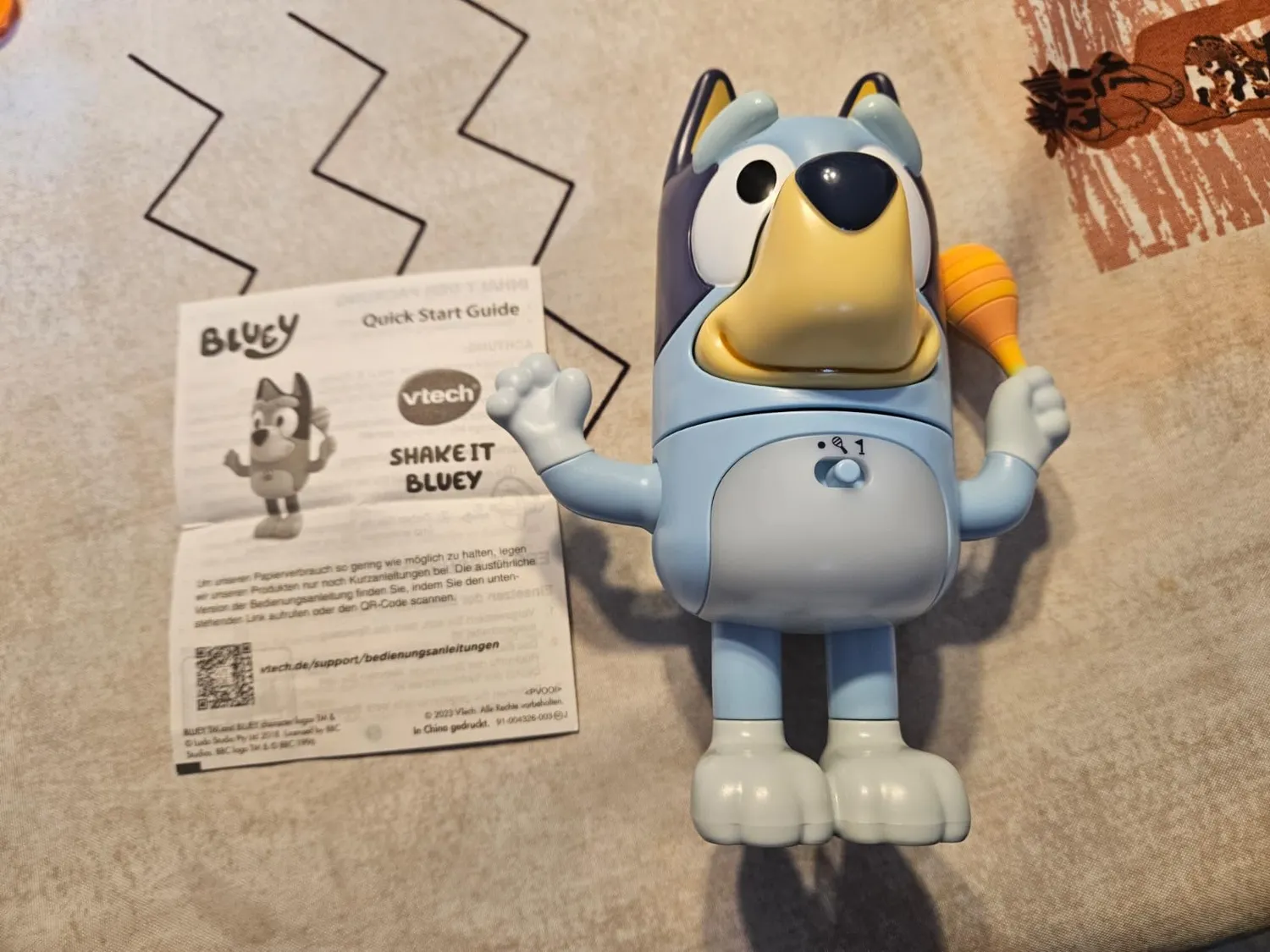 VTech Bluey Dreh- & Zieh-Reaktionsspiel Figur mit Musik 3-6 Jahre