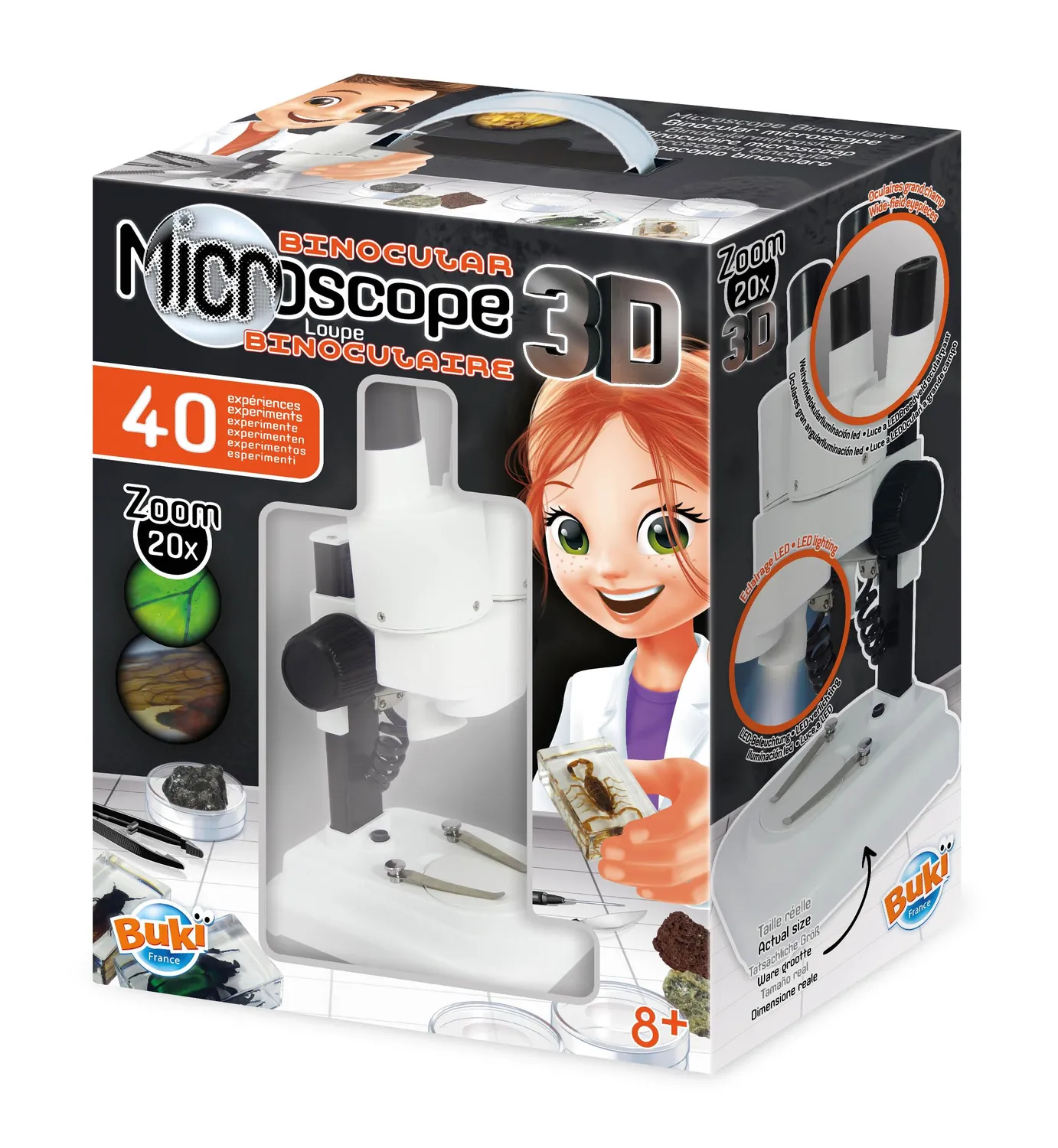 Buki MR500 Binokularmikroskop 3D Experimentierkasten ab 8 Jahre