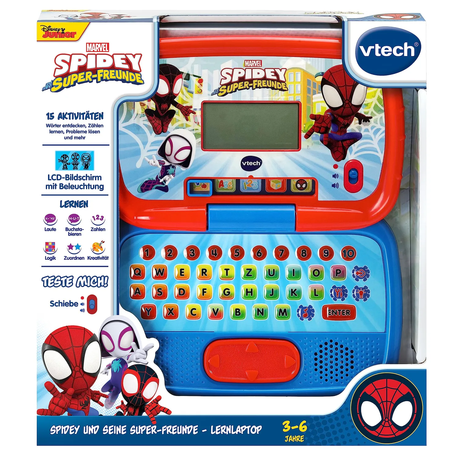 VTech Spidey Lernlaptop Kinderlaptop 3-6 Jahre QWERTZ