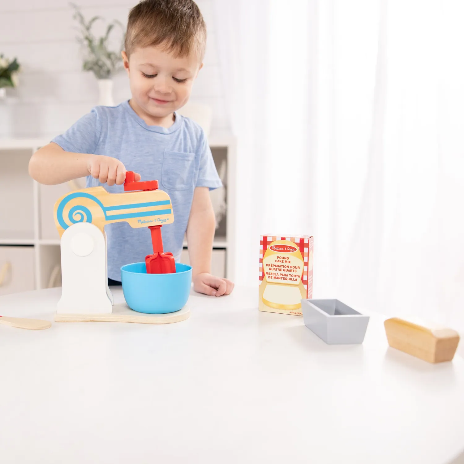 Melissa & Doug Make-a-Cake Mixer Set Holz Kuchenspiel
