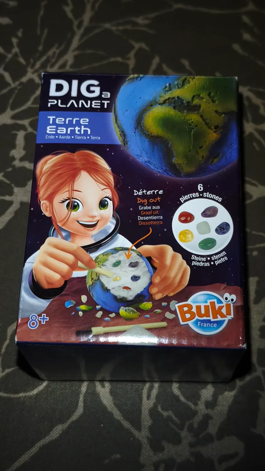 Buki France Dig a Planet Erde Ausgrabungsset 6 Steine