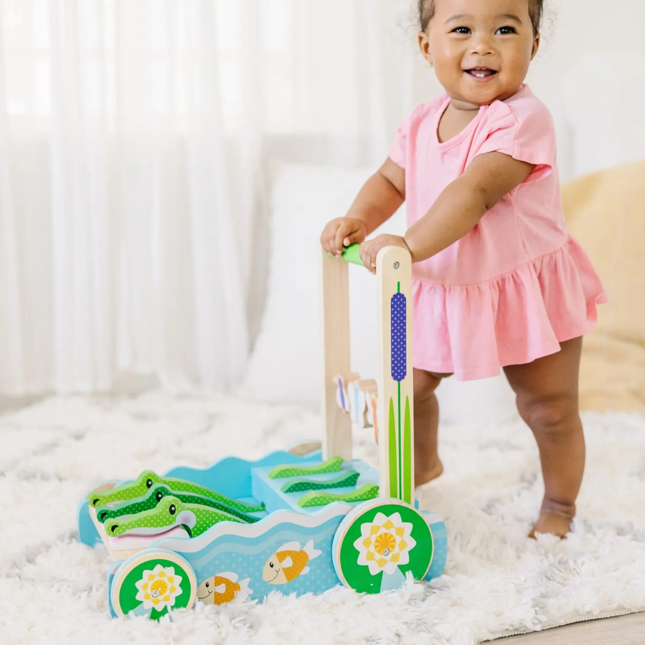 Melissa & Doug First Play Chomp & Clack Alligator Schiebetier Holz