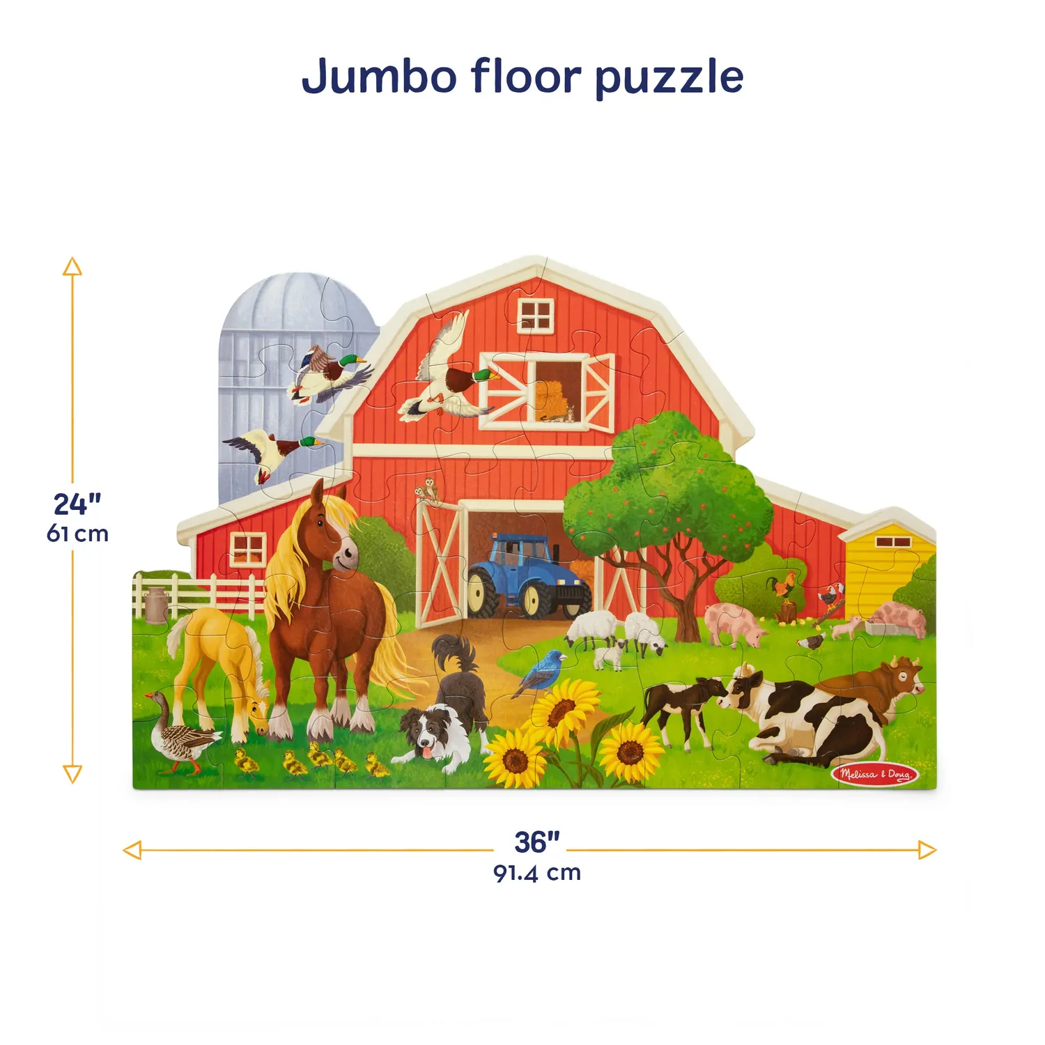 Melissa & Doug Busy Barn Bodenpuzzle Scheune 32 Teile