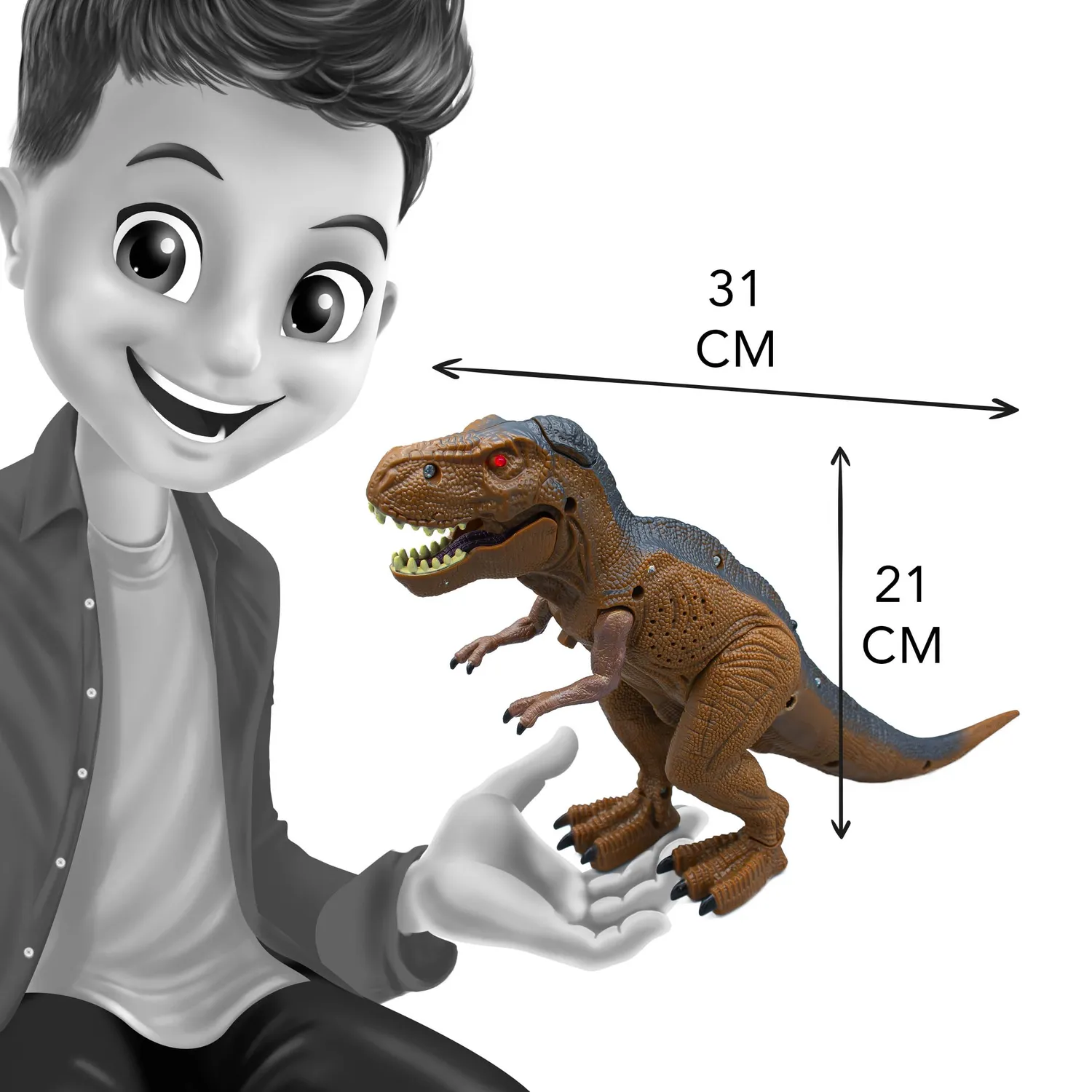 Buki 37293 T-Rex Dinosaurier ferngesteuert 31 cm ab 5 Jahre