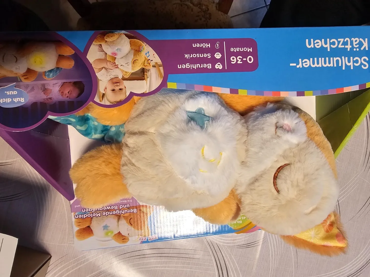 VTech Baby Schlummer-Kätzchen Kuscheltier mit Nachtlicht 0-36 M.